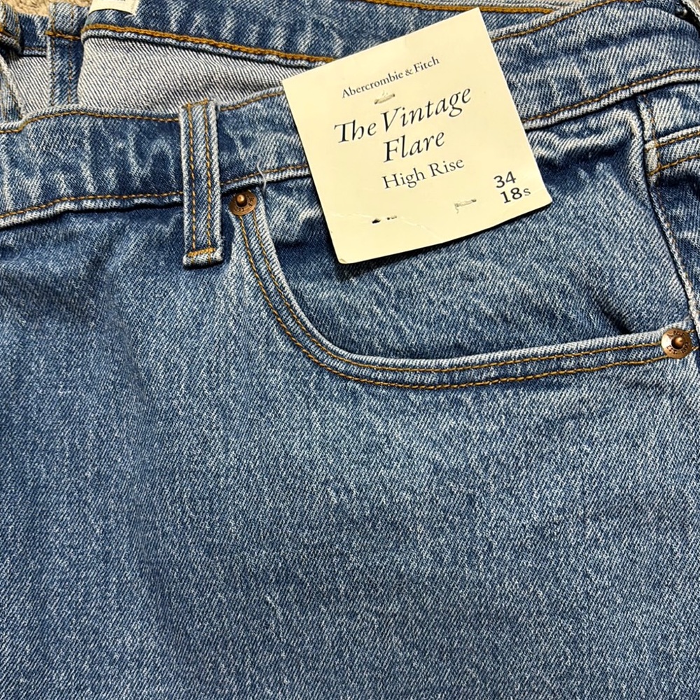 Abercrombie & Fitch Blue Vintage Flare High Rise Jeans